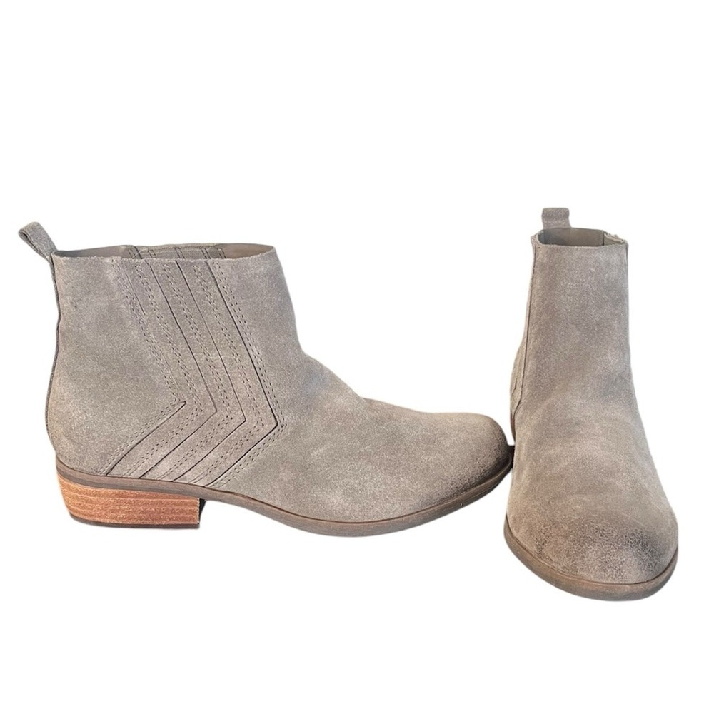 KORKS Cutler Ankle Booties Ankle Dark Taupe Suede Slip On Casual Size 7